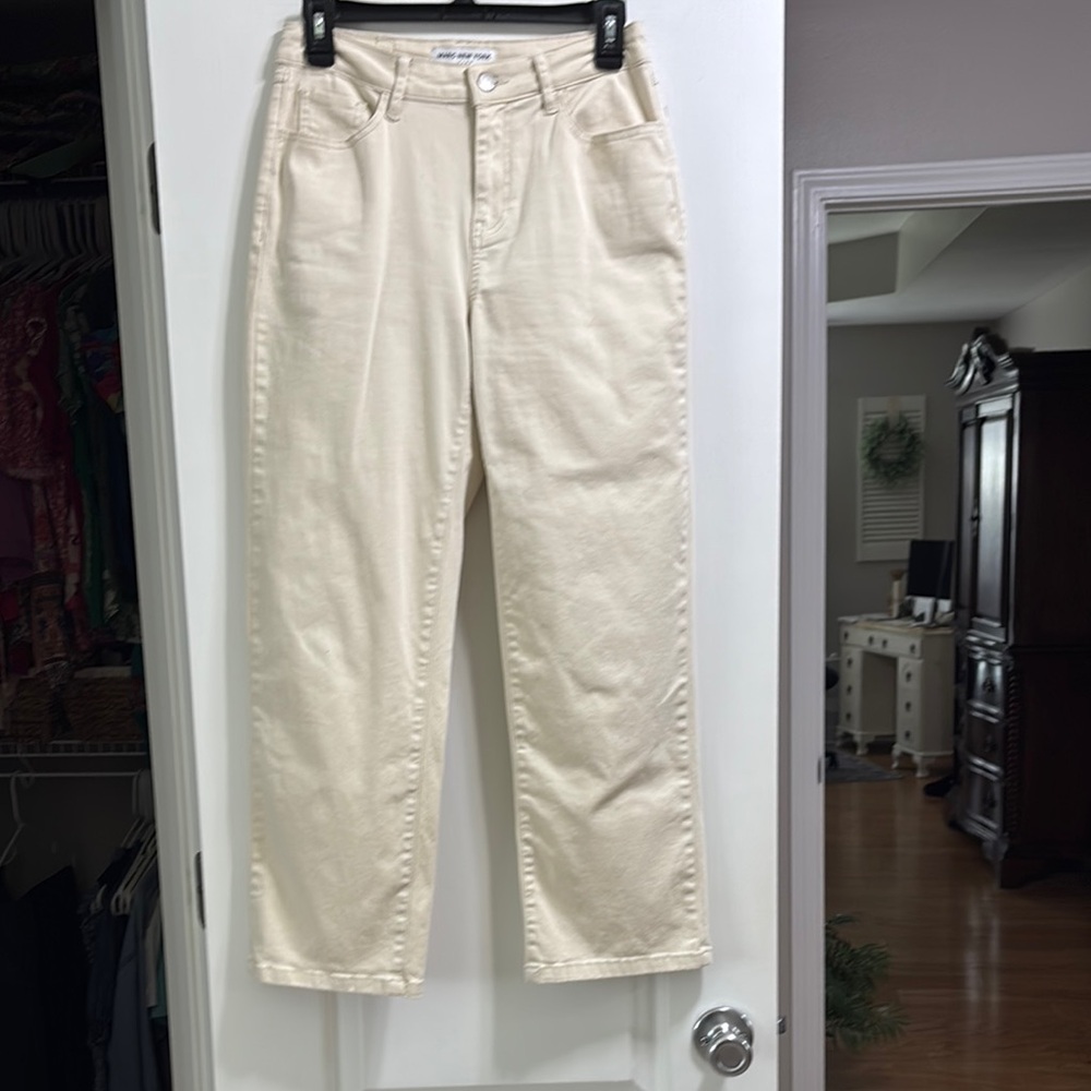 Marc New York Cream Straight Leg Jeans